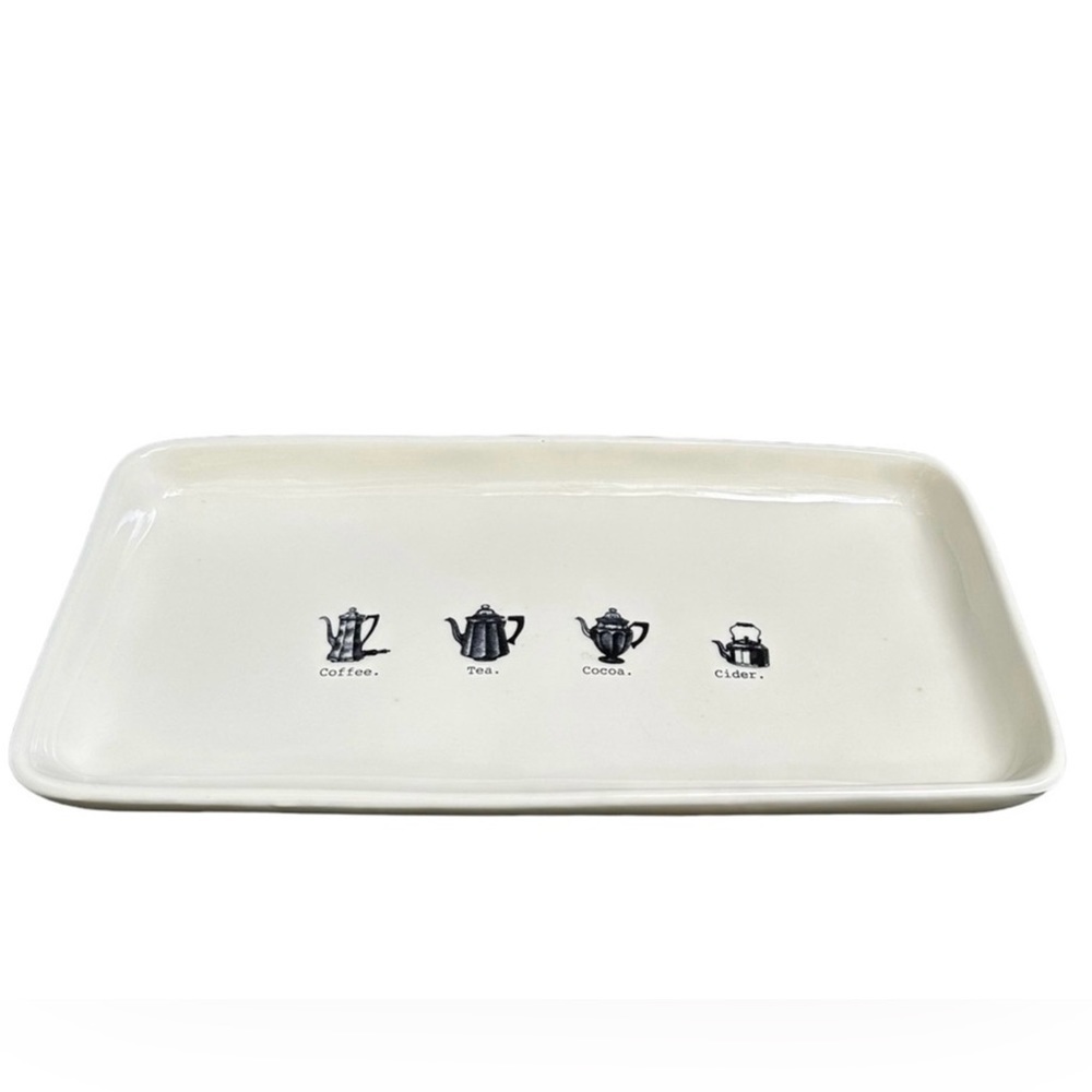 Rae Dunn Coffee Tea Cocoa Cider Serving Tray 2017 OG HTF - Picture 7 of 7